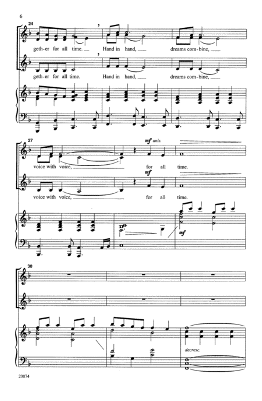 I Am a Small Part of the World Choir scores gallery preview page 4