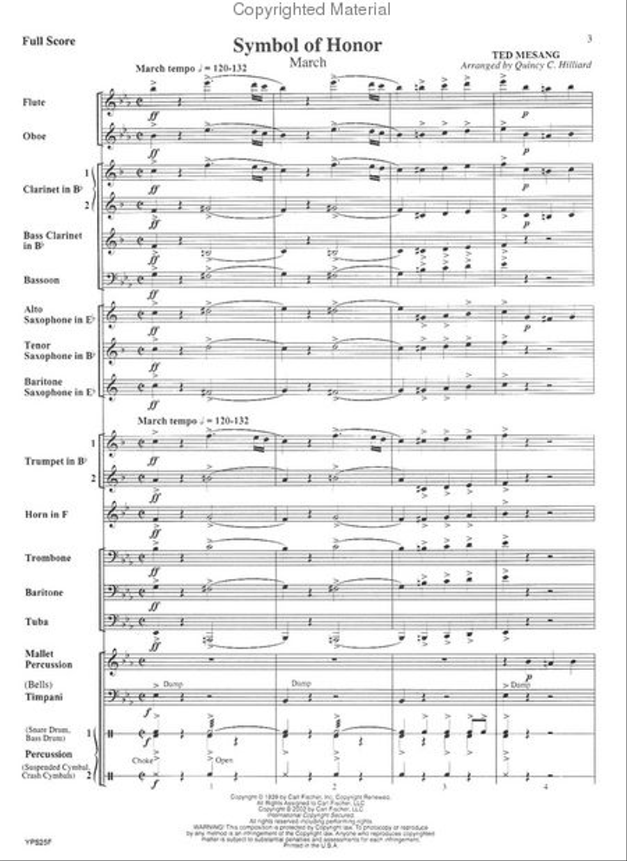Symbol of Honor Concert Band scores gallery preview page 2