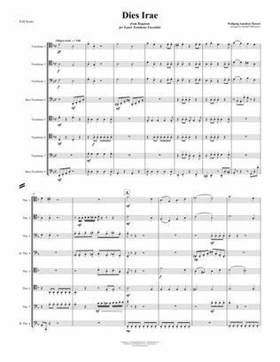 Dies Irae from Requiem for 8-part Trombone Ensemble