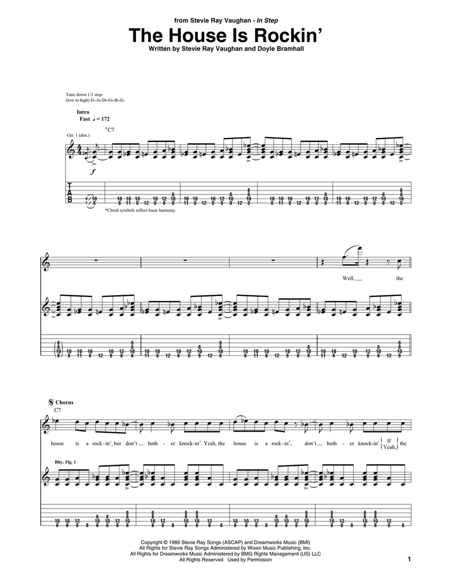 The House Is Rockin' Acoustic Guitar scores gallery preview page 1