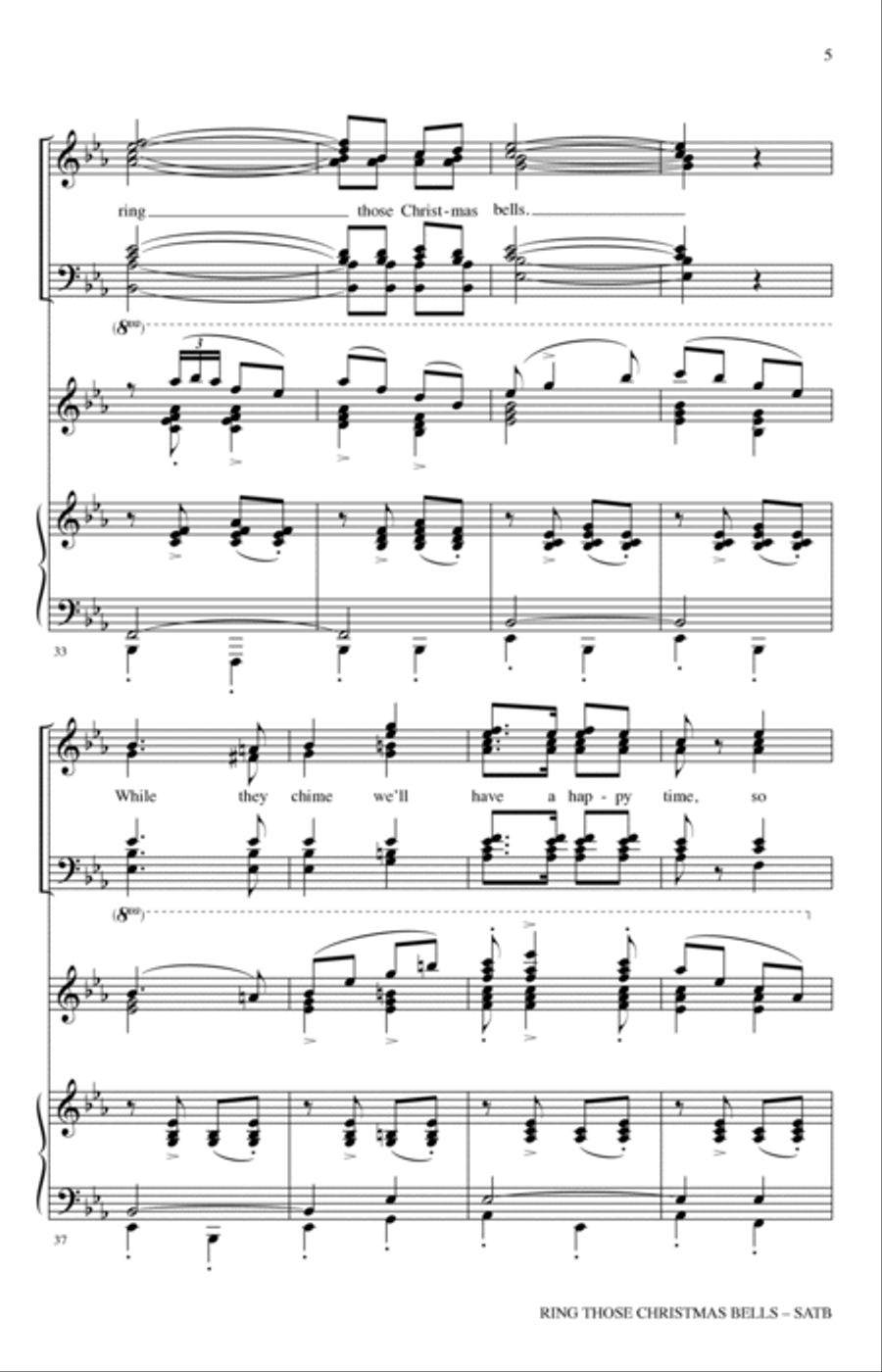 Ring Those Christmas Bells 4-Part scores gallery preview page 4