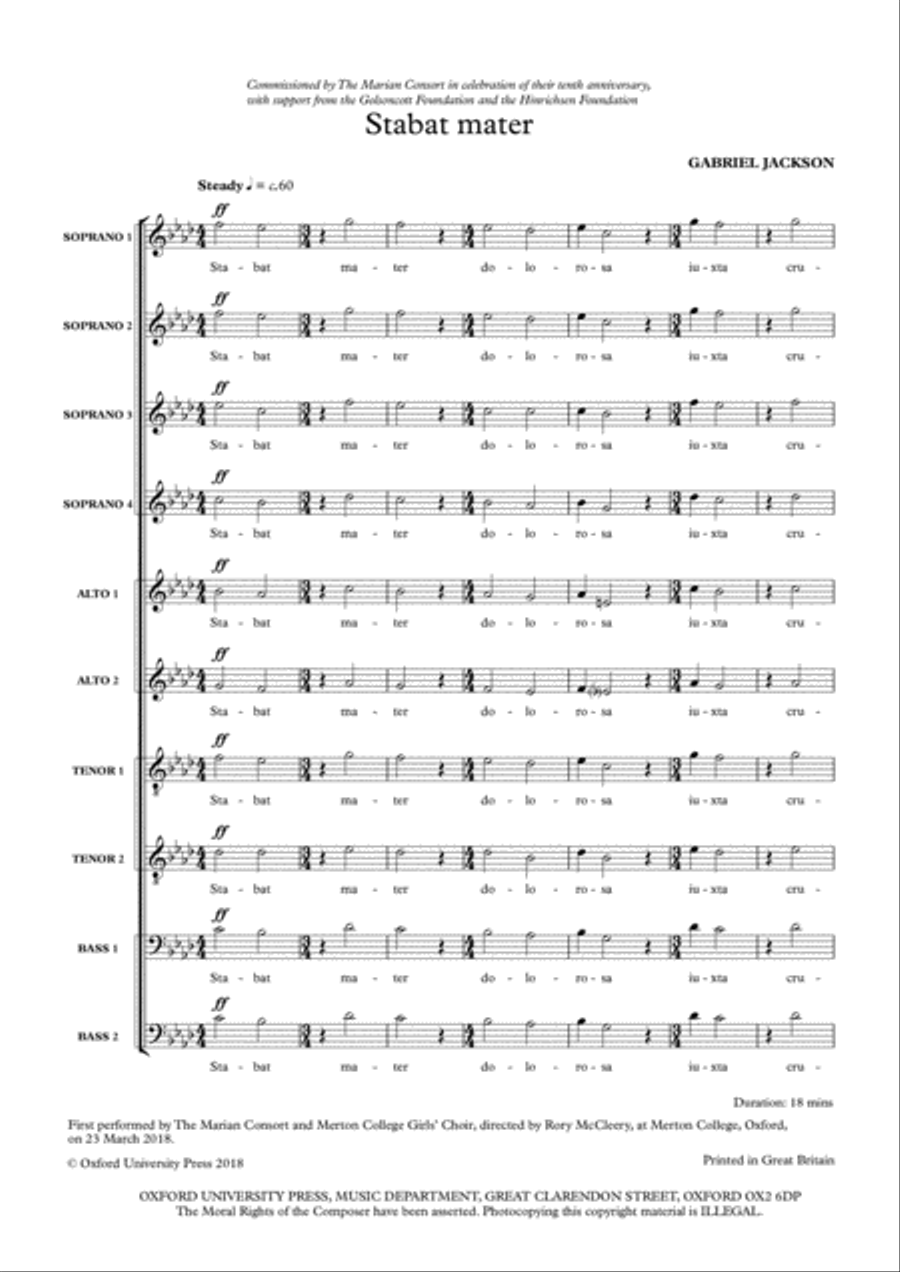 Stabat mater 4-Part scores gallery preview page 2