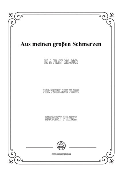 Franz-Aus meinen groβen Schmerzen in A flat Major,for voice and piano image number null
