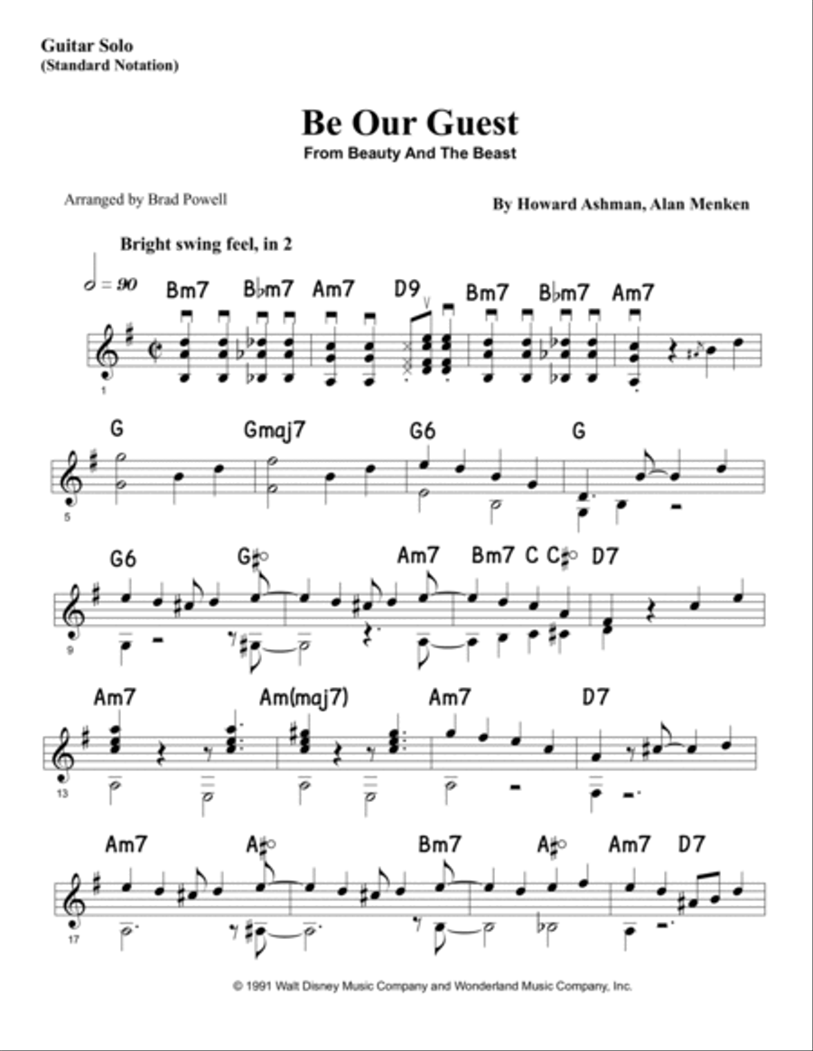 Be Our Guest Acoustic Guitar scores gallery preview page 2
