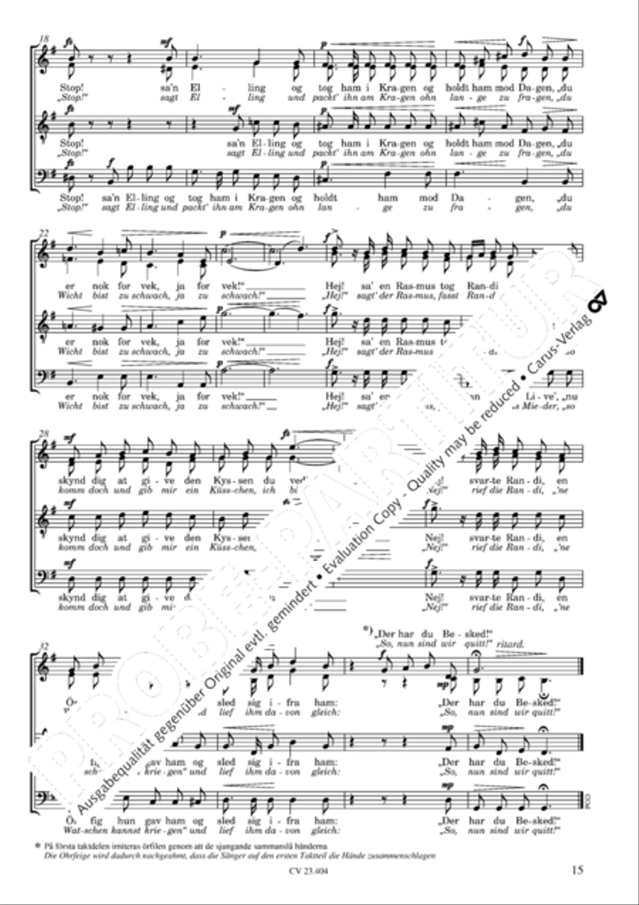 Peterson-Berger: 8 Sanger Choir scores gallery preview page 16