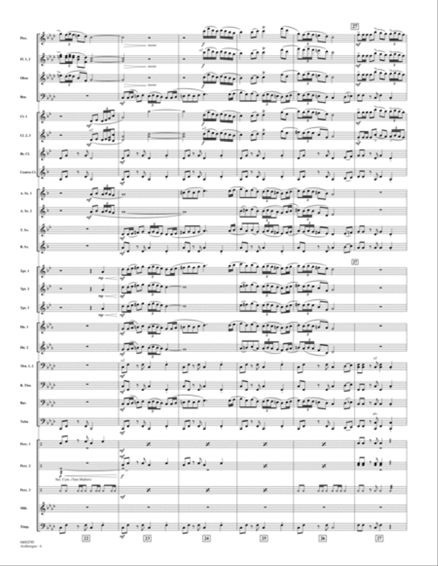 Arabesque - Full Score Concert Band scores gallery preview page 6