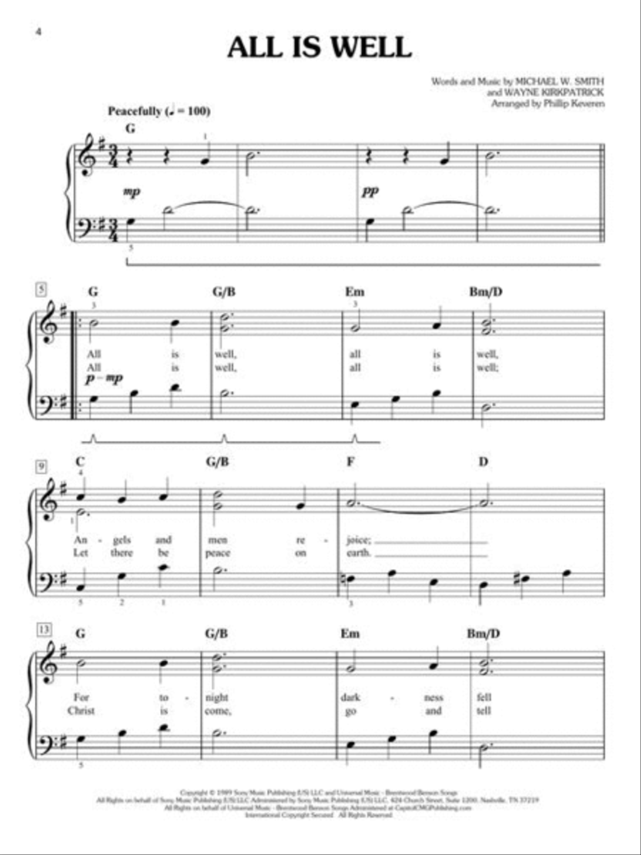 Christmas Sentiments Easy Piano scores gallery preview page 4