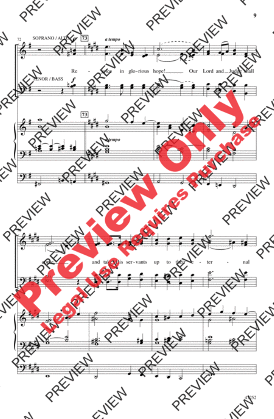 Rejoice, the Lord Is King! 4-Part scores gallery preview page 9