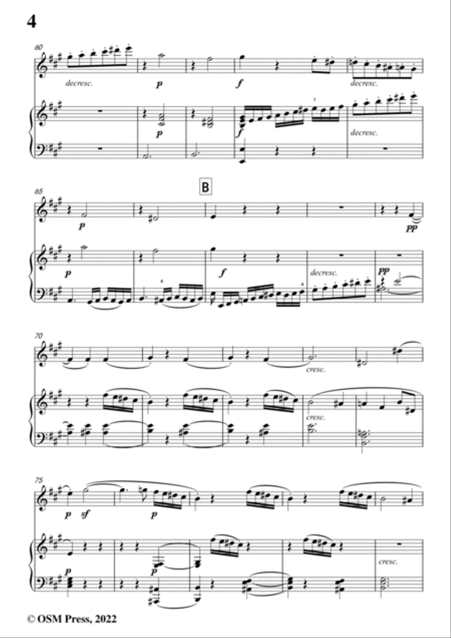 Beethoven-Violin Sonata No.6 in A Major,Op.30 No.1,for Violin and Piano Violin Solo scores gallery preview page 6