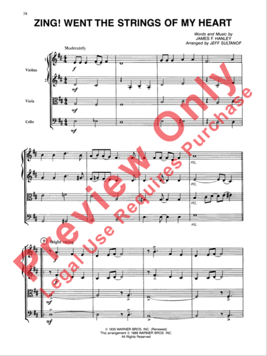 Jazz Classics String Quartet scores gallery preview page 39