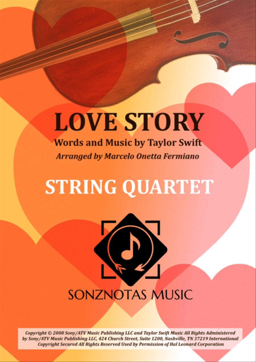 Love Story String Quartet scores gallery preview page 1