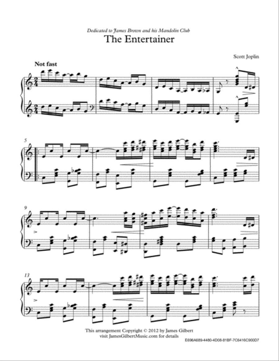 The Entertainer The Entertainer Piano Solo scores gallery preview page 2