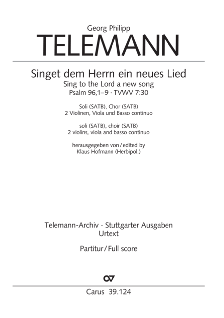 Sing to the Lord a new song (Singet dem Herrn ein neues Lied) 4-Part scores gallery preview page 2