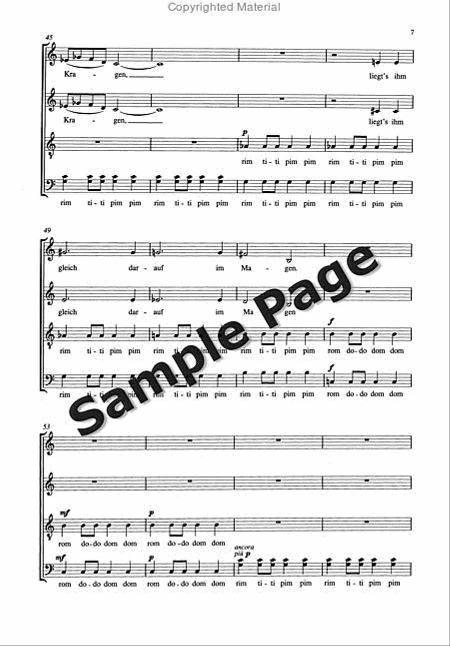 Spucken & Schluckensatb A Cappella 4-Part scores gallery preview page 8