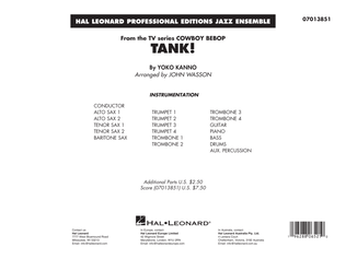 Book cover for Tank! (from Cowboy Bebop) (arr. John Wasson) - Conductor Score (Full Score)