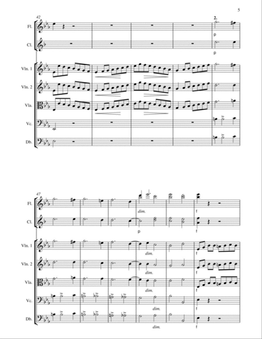 I Will Give Thanks Unto Thee Small Ensemble scores gallery preview page 5