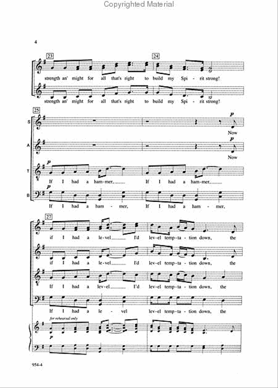 Carpenters of God - SATB Octavo 4-Part scores gallery preview page 3