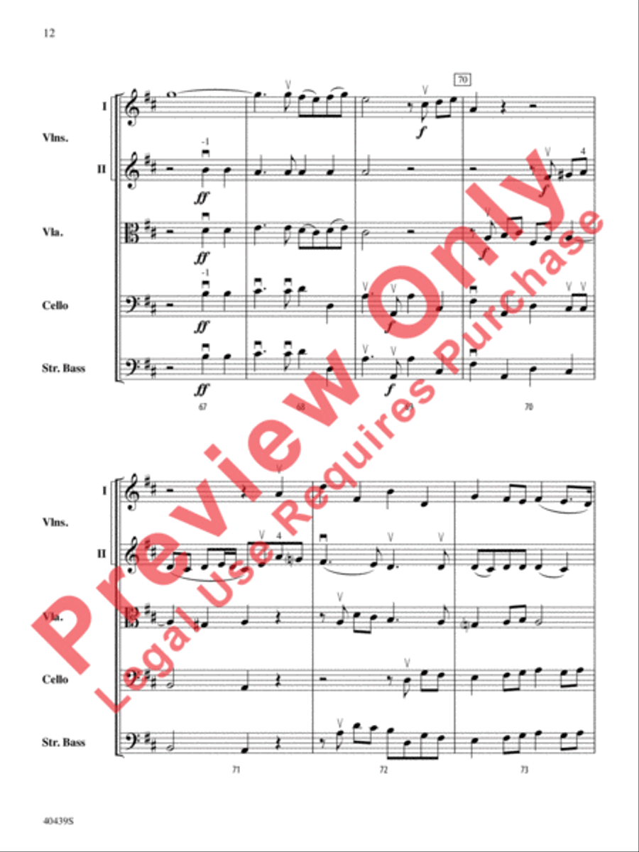 Hallelujah Chorus String Orchestra scores gallery preview page 13