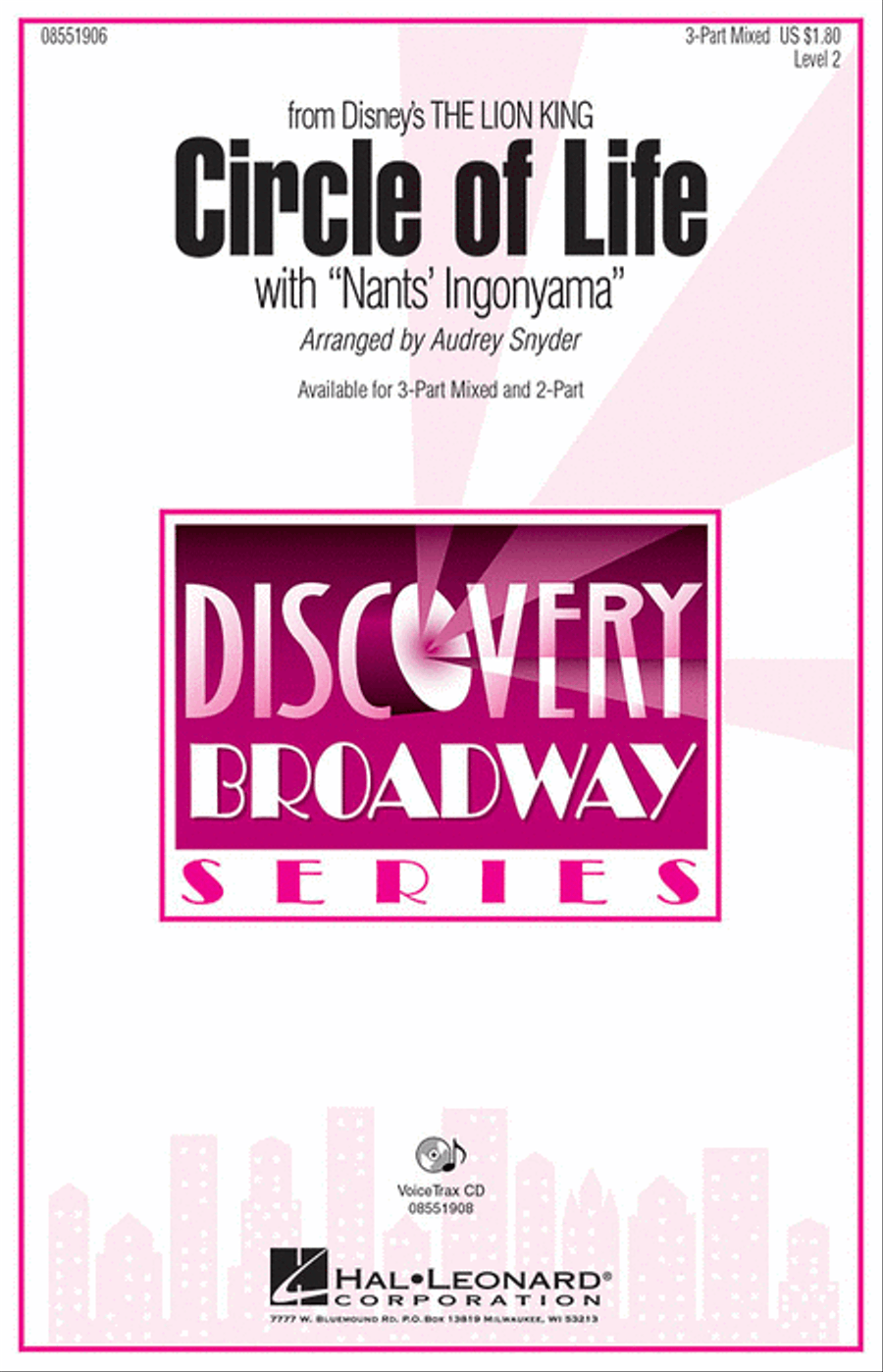 Circle of Life (with Nants' Ingonyama) Choir scores gallery preview page 1