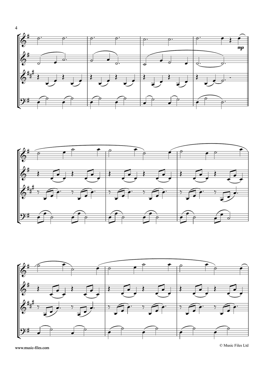 T​a​ladh Chr​i​osda (Christ Child's Lullaby) Woodwind Quartet scores gallery preview page 4