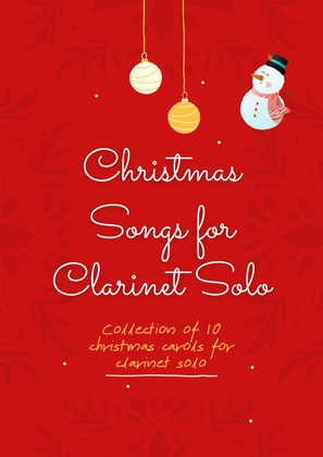 Book cover for Collection 10 Christmas Carols for Clarinet Solo