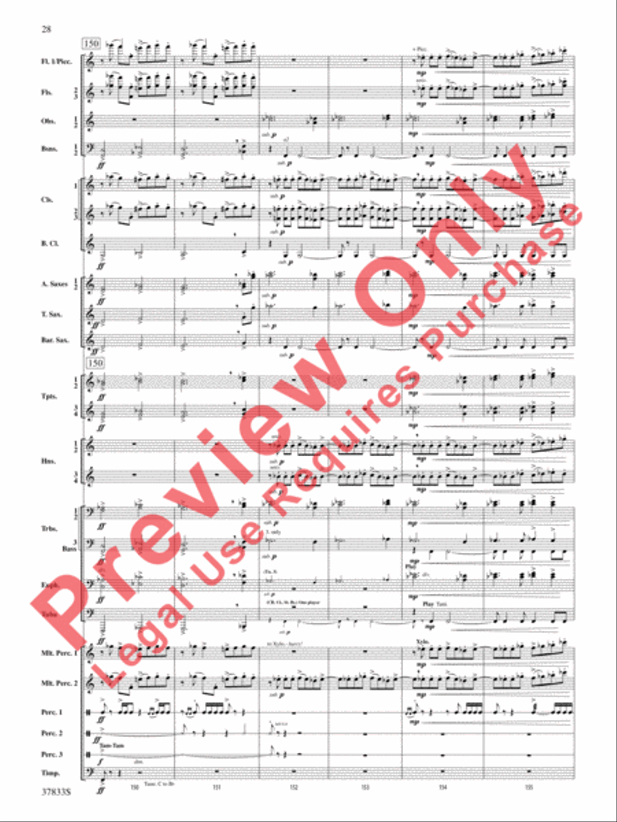 Symphonic Essay Concert Band scores gallery preview page 29