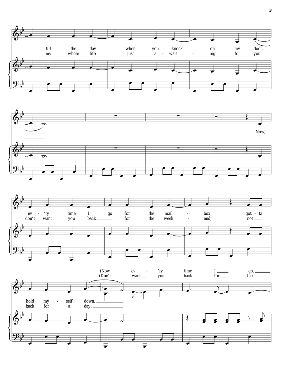 Walking On Sunshine Walking On Sunshine Piano, Vocal, Guitar scores gallery preview page 3