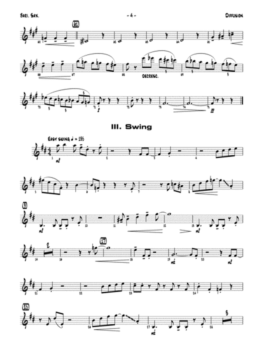 Diffusion for Sax Quartet: E-flat Baritone Saxophone