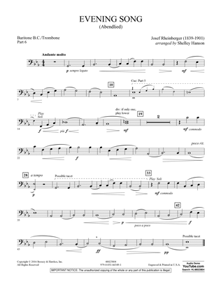 Evening Song (Abendlied) - Pt.6 - Trombone/Baritone B.C.