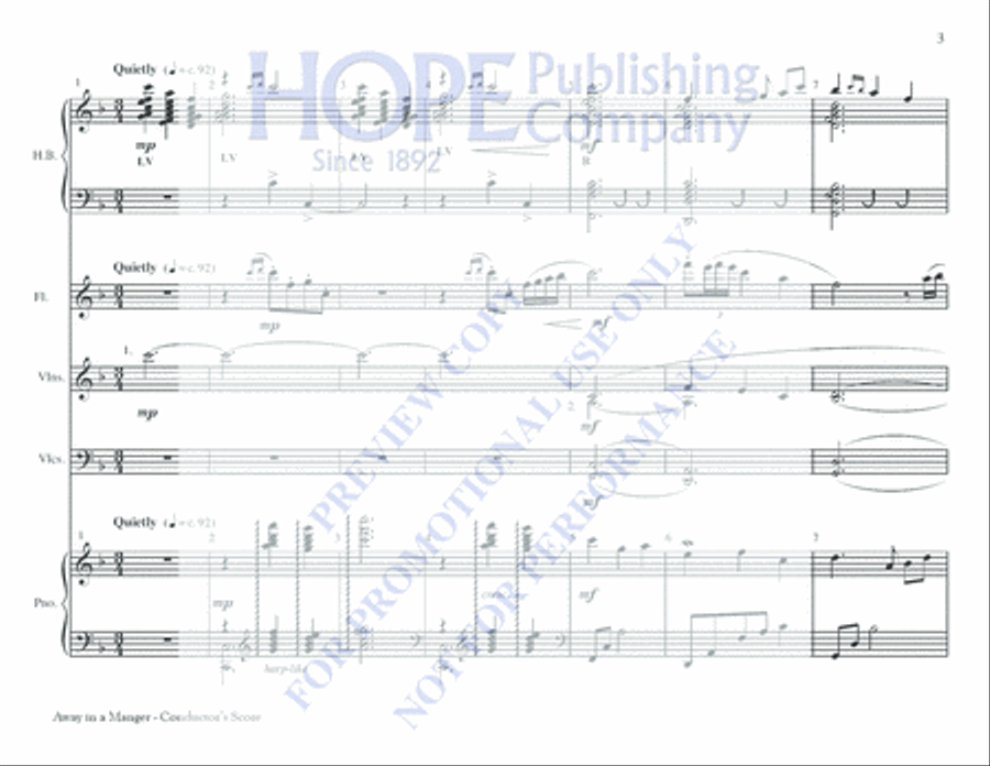 Away in a Manger 5-Octaves scores gallery preview page 3