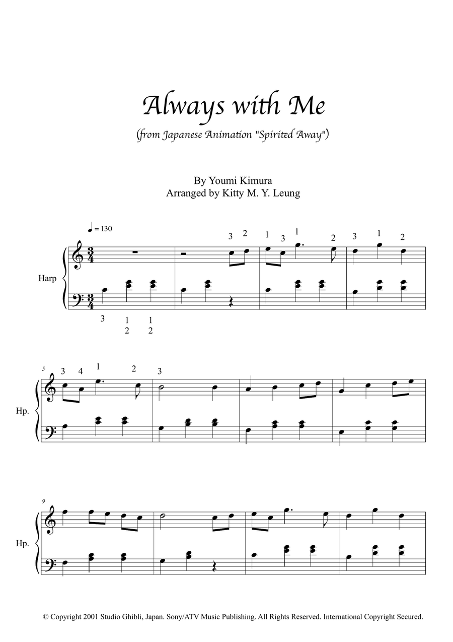 Itsumo Nandodemo (always With Me) Celtic Harp scores gallery preview page 3