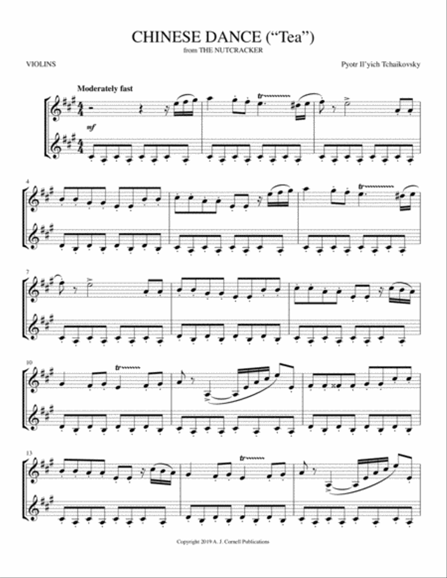 Chinese Dance String Duet scores gallery preview page 1