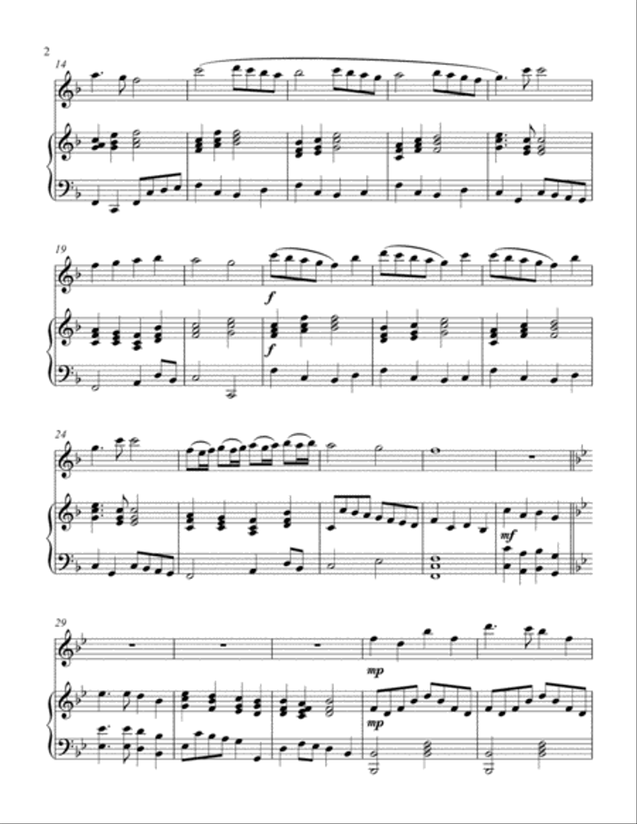 Angels Sing His Glory (treble C instrument solo) Piccolo scores gallery preview page 3