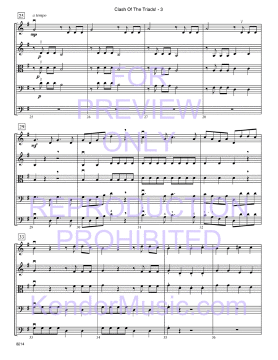Clash Of The Triads! String Orchestra scores gallery preview page 4