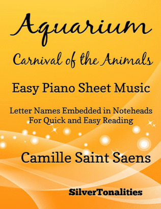 Aquarium Carnival of the Animals Easy Piano Sheet Music