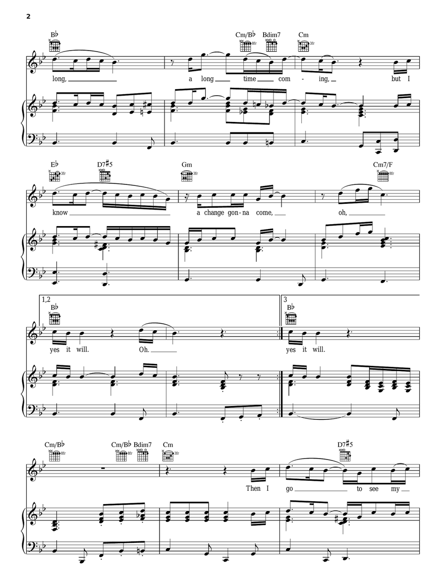 A Change Is Gonna Come Acoustic Guitar scores gallery preview page 2