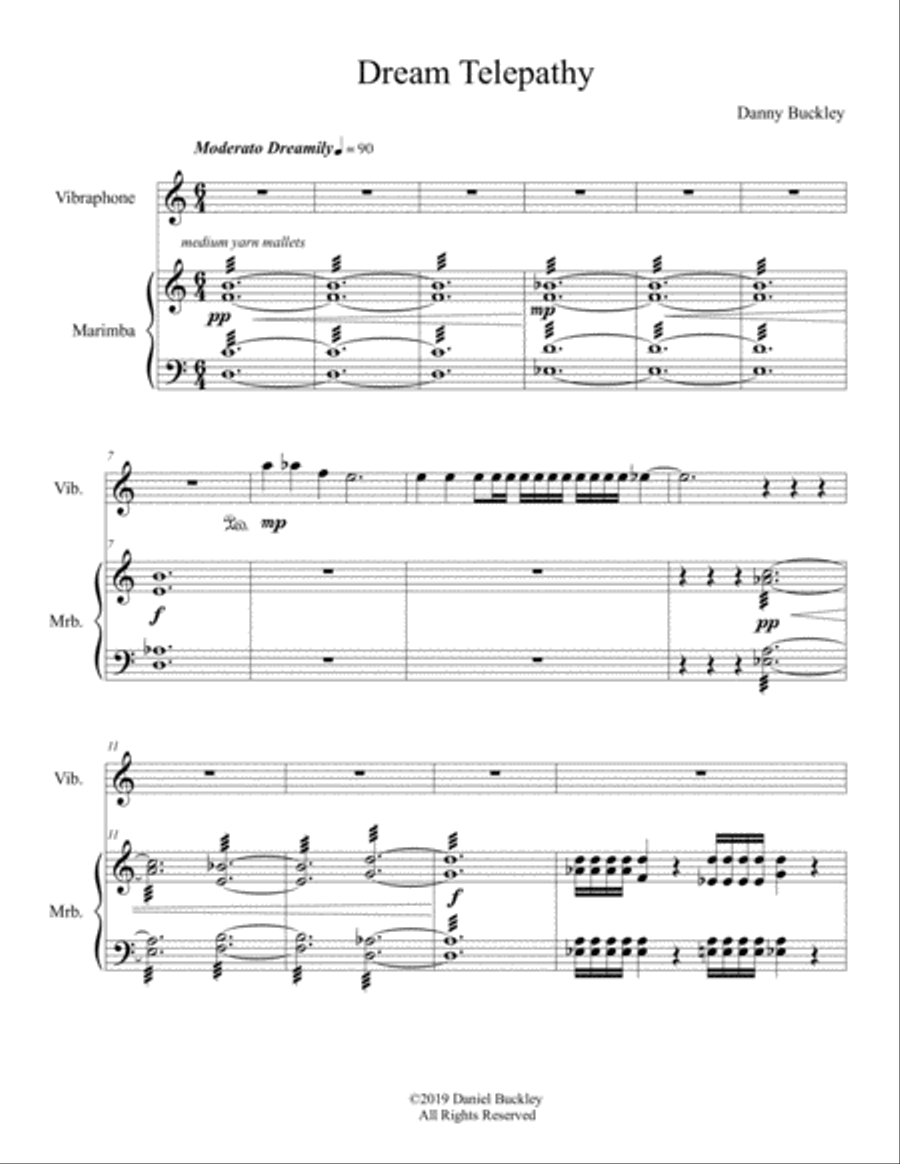 Dream Telepathy Marimba scores gallery preview page 4