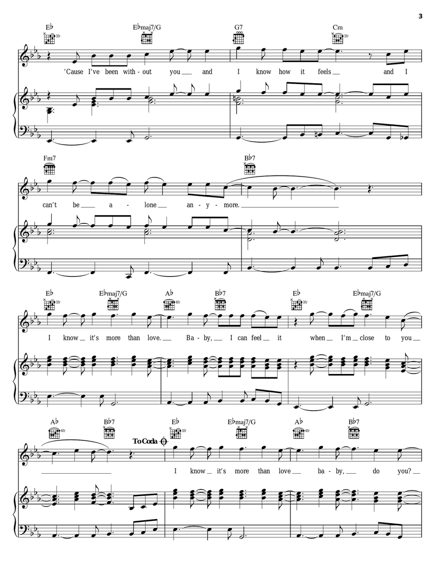 More Than Love Piano, Vocal, Guitar scores gallery preview page 3