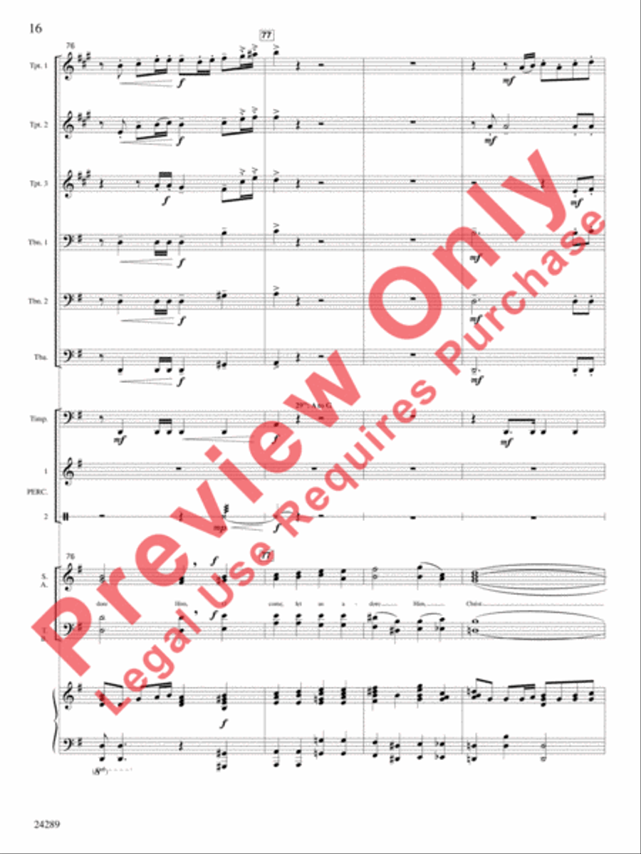 O Come, Let Us Adore Him O Come, Let Us Adore Him Choir scores gallery preview page 17