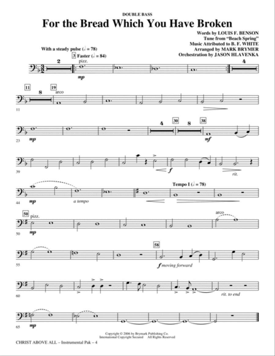 Christ Above All - Double Bass Choir scores gallery preview page 4