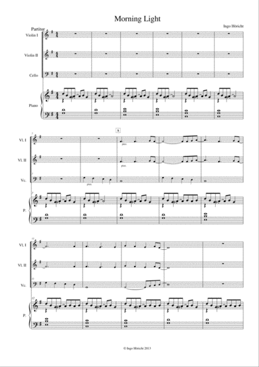 Morning Light Morning Light Piano Trio scores gallery preview page 1