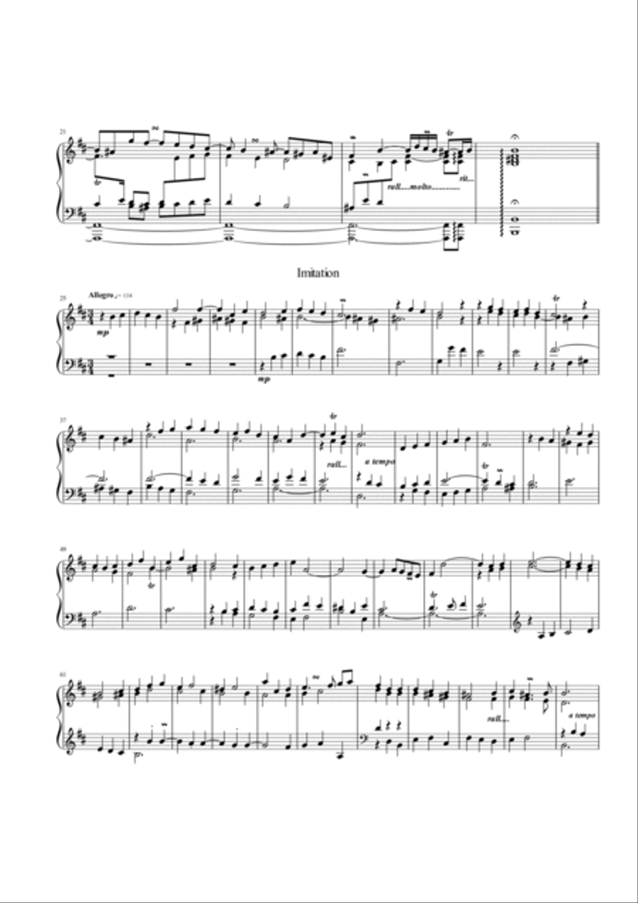 Fantasia and imitation in B minor BWV 563 Piano Solo scores gallery preview page 2