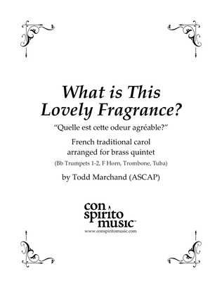 Book cover for What is This Lovely Fragrance? - French Noel arranged for brass quintet
