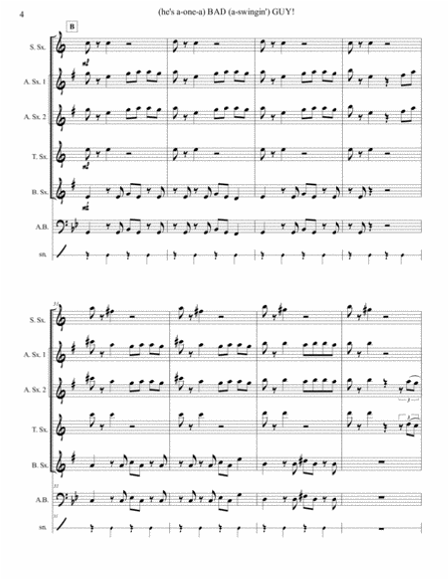Bad Guy Small Ensemble scores gallery preview page 4