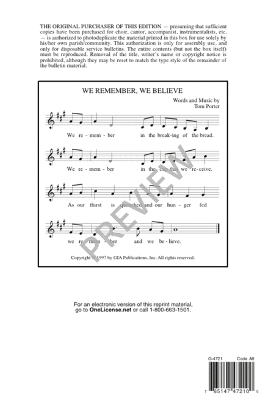 We Remember, We Believe 4-Part scores gallery preview page 8