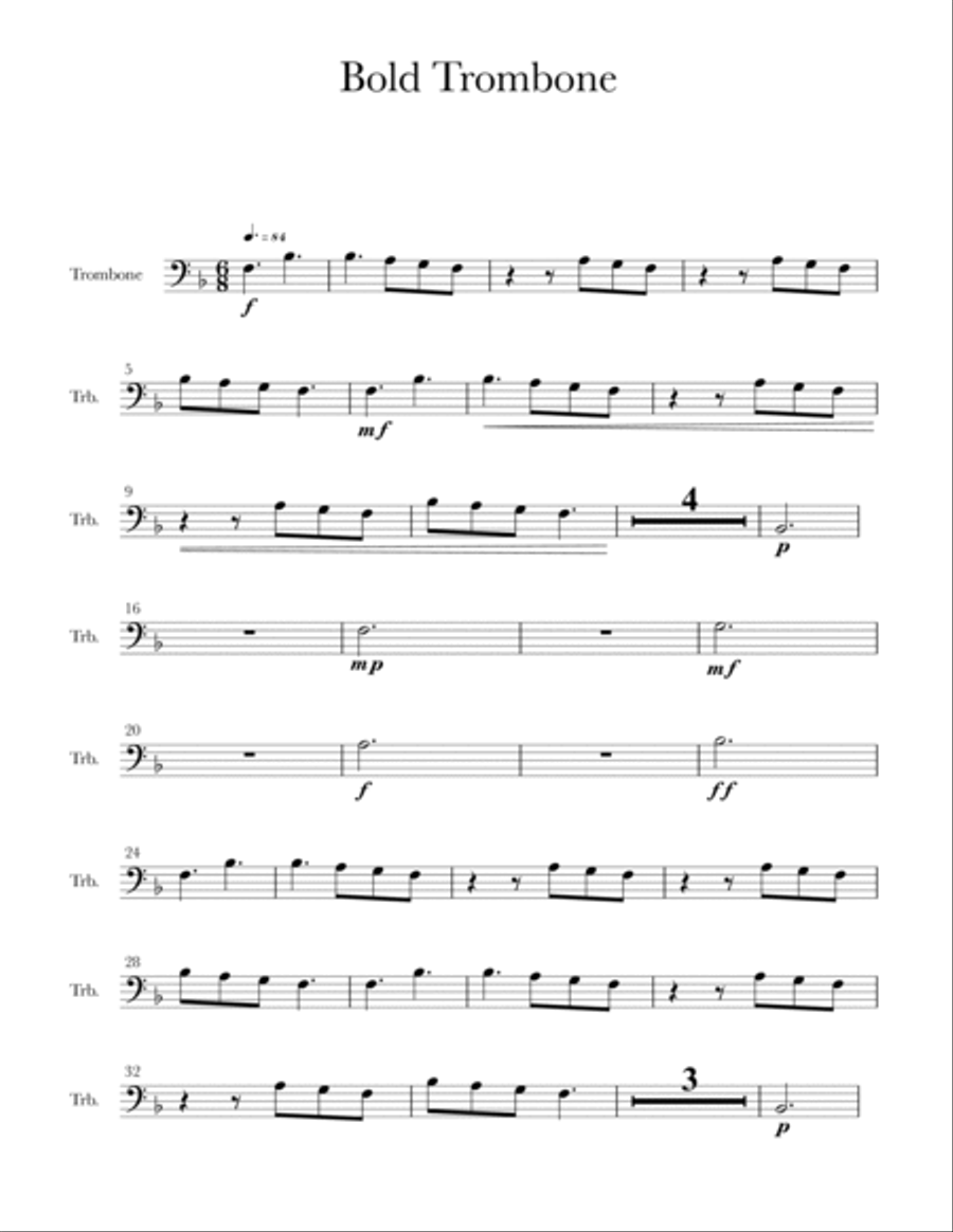 Bold Trombone Trombone Duet scores gallery preview page 4
