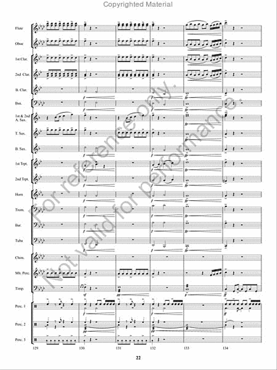 Kennesaw Mountain Celebration Concert Band scores gallery preview page 21