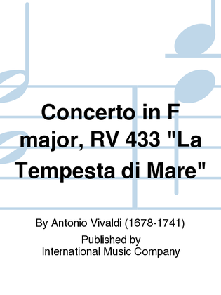 Book cover for Concerto In F Major, Rv 433 La Tempesta Di Mare