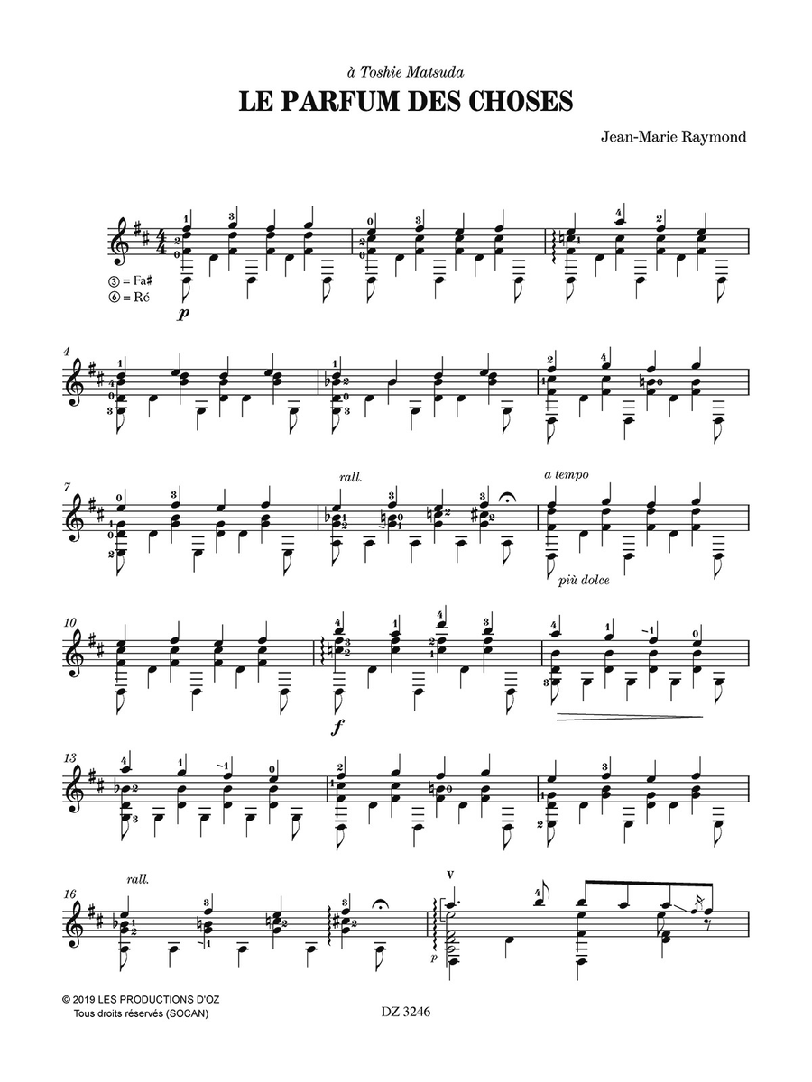 Le parfum des choses Classical Guitar scores gallery preview page 2