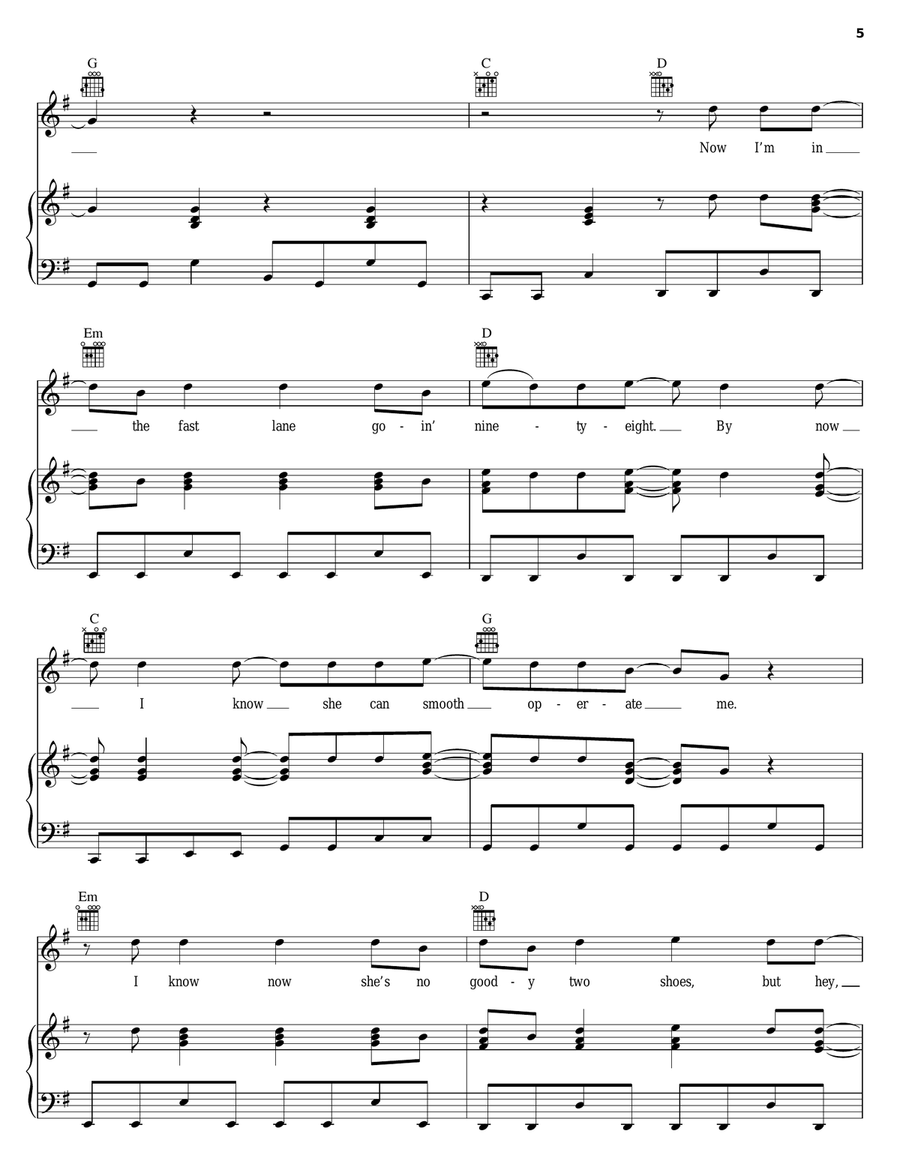Nothin' To Lose Nothin' To Lose Piano, Vocal, Guitar scores gallery preview page 5